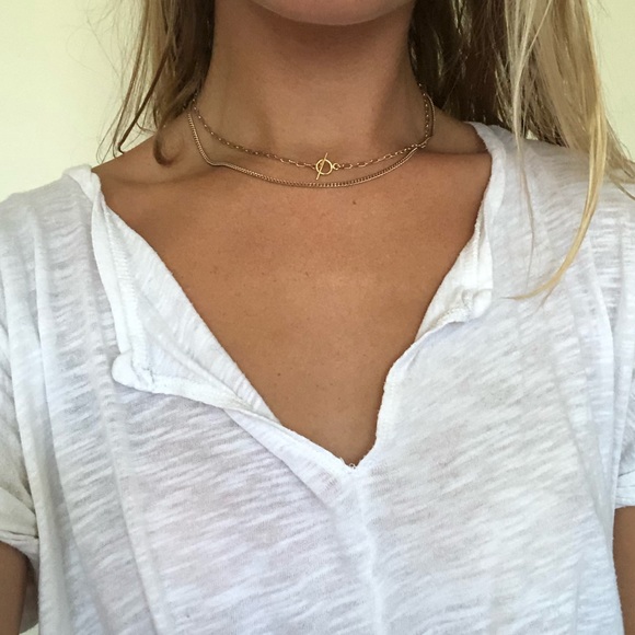 Madewell basic heather white notch neck tshirt - Picture 2 of 3
